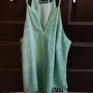 Mint Green Textured Top Size M
